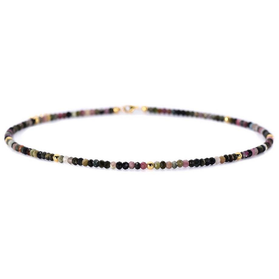 Lenya  Halskette mit Turmalin & Silber vergoldet