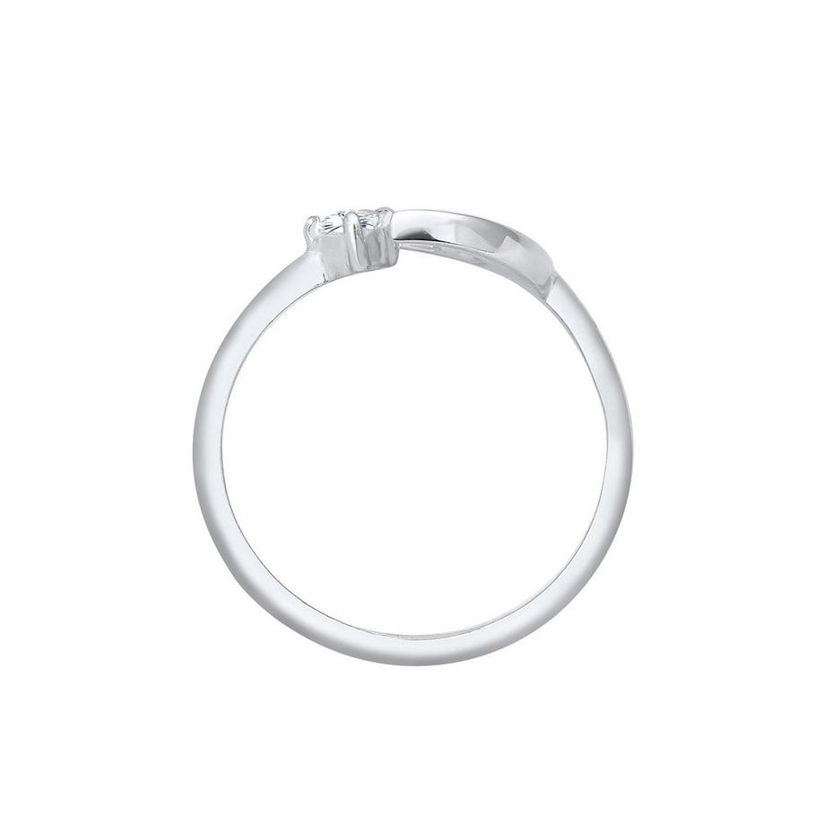 Elli  Ring Halbmond Zirkonia Verstellbar 