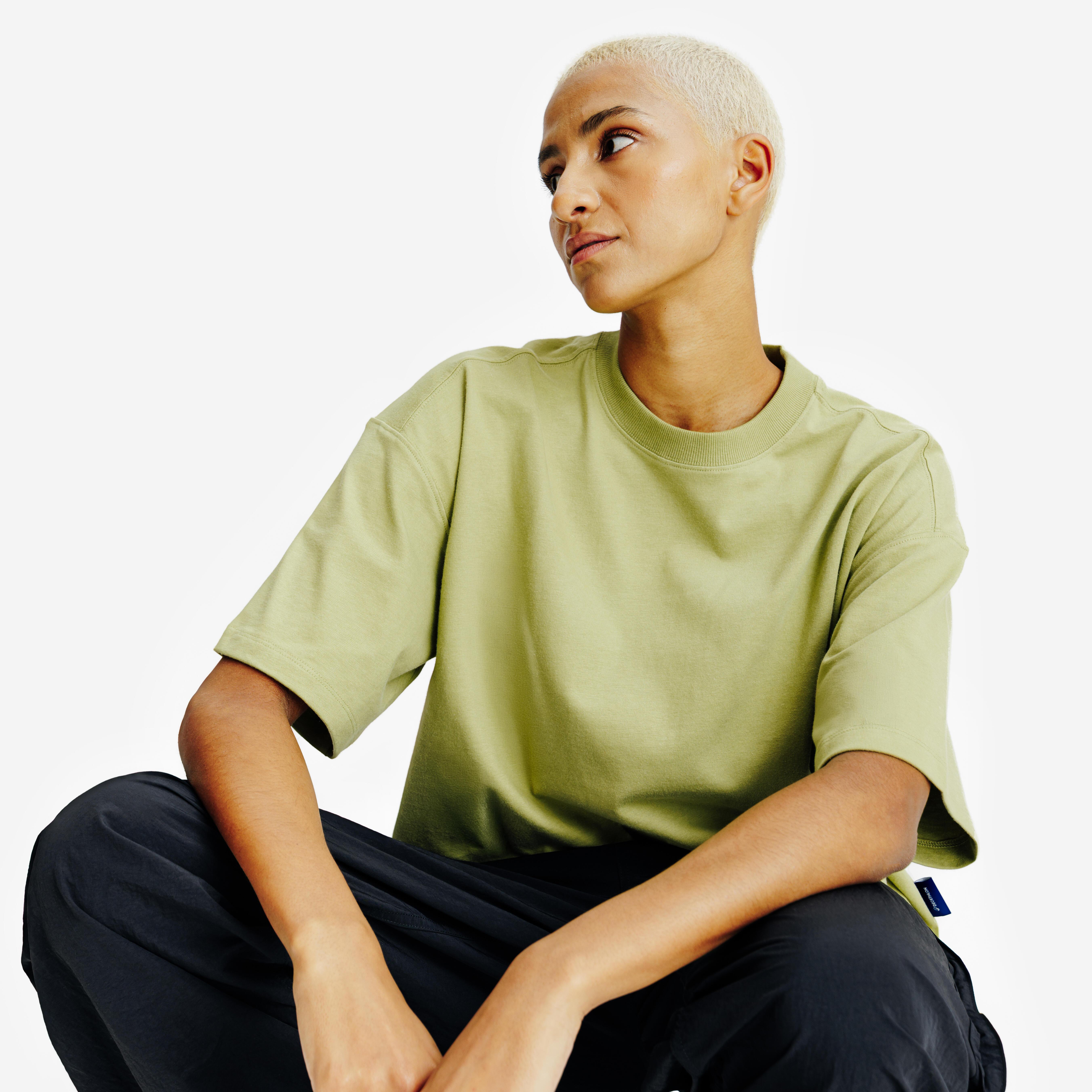 DECATHLON  T-shirt corto donna vestibilità crop cotone 