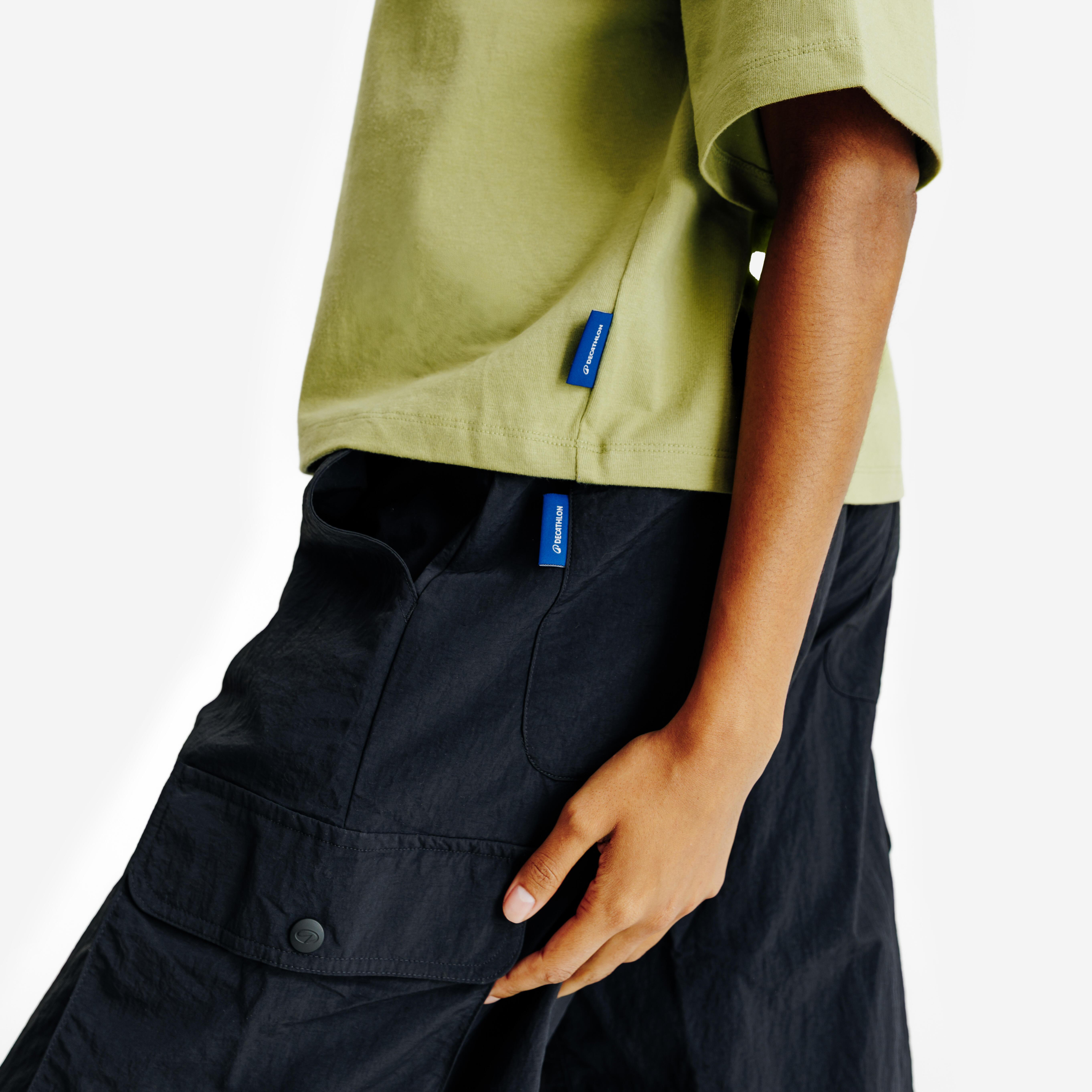 DECATHLON  T-shirt corto donna vestibilità crop cotone 