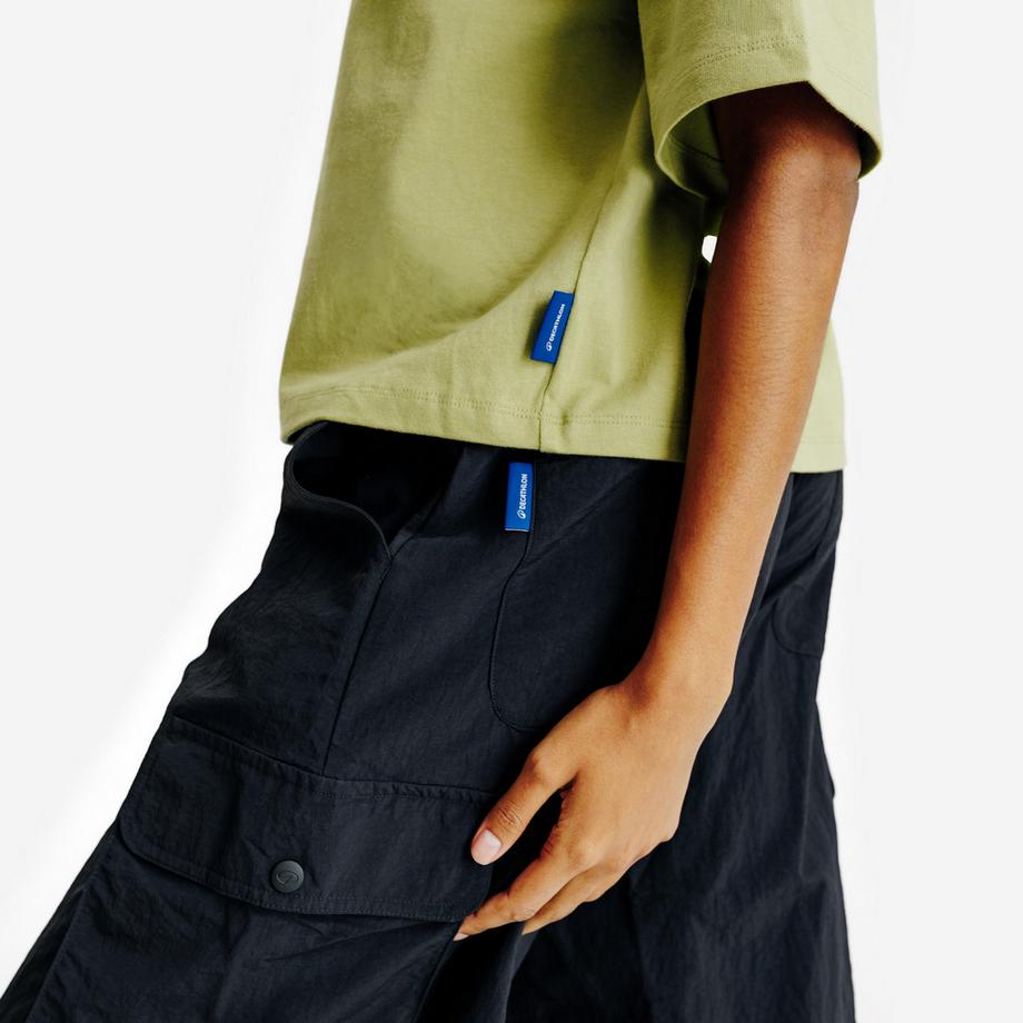 DECATHLON  T-shirt corto donna vestibilità crop cotone 