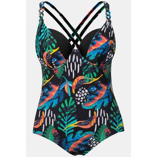 Ulla Popken Maillot de bain imprimé floral bonnets souples armatures  