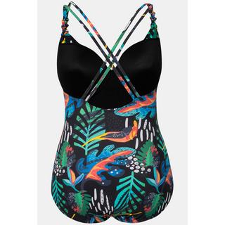 Ulla Popken Maillot de bain imprimé floral bonnets souples armatures  
