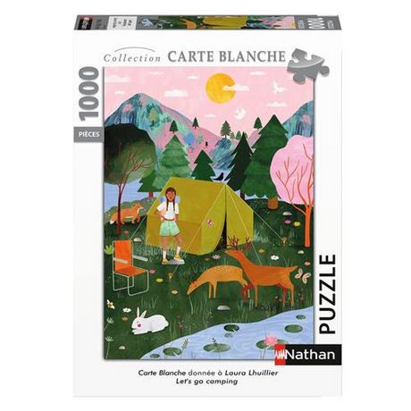 Nathan  Puzzle 1000 pièces Nathan Let's go camping Carte Blanche 