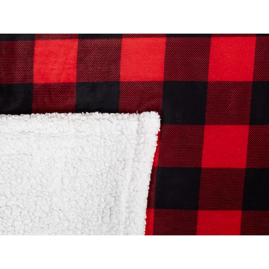 Beliani Couverture Rustique Liquorice Polyester  