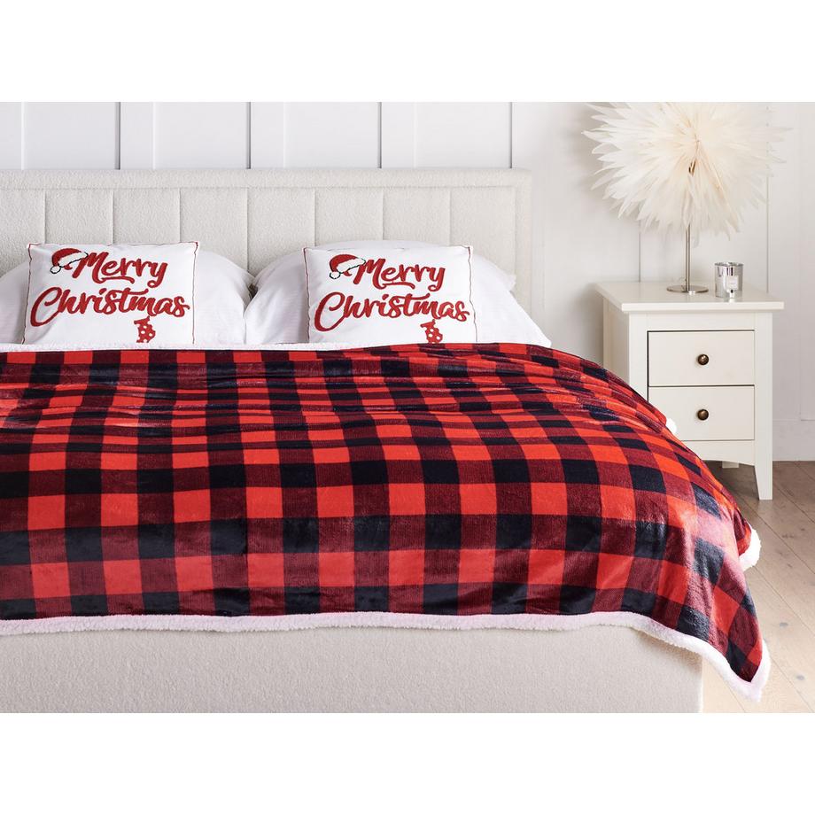 Beliani Couverture Rustique Liquorice Polyester  