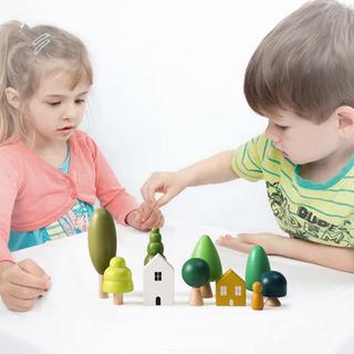 Activity-board  Holzbaum Spielzeug für Kinder, verschiedene Größen von Bäumen Wald rustikale Dekoration für Haus Dekor und Kinderzimmer 