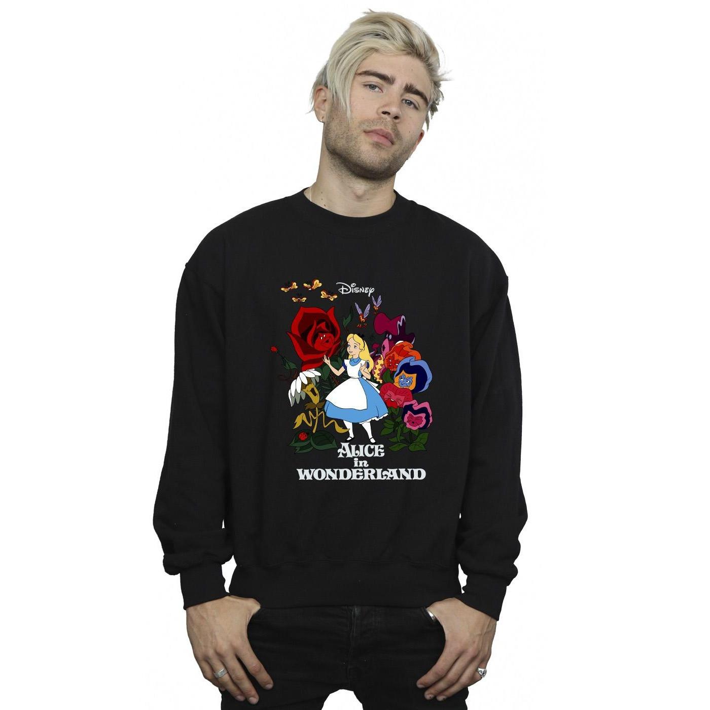 Disney  Alice In Wonderland Flowers Sweatshirt 