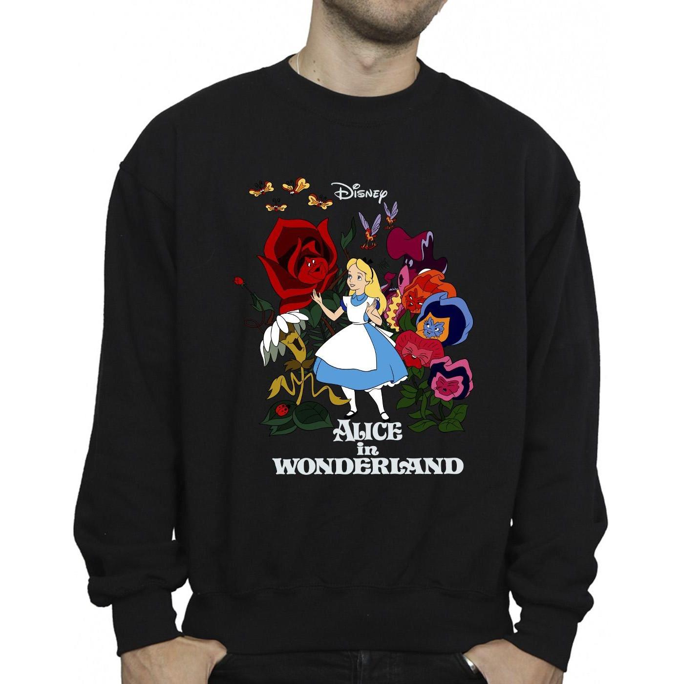 Disney  Alice In Wonderland Flowers Sweatshirt 