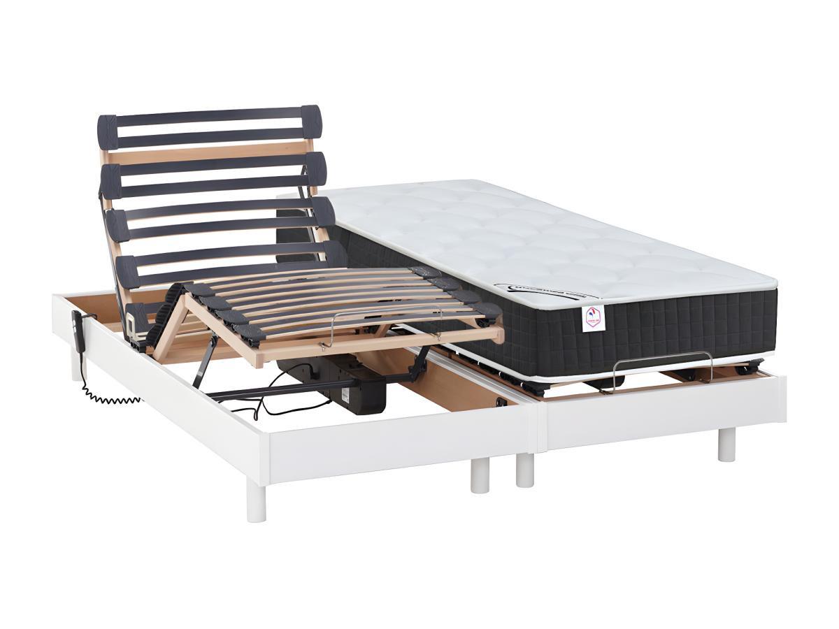 DREAMEA Lit électrique relaxation matelas ressorts ensachés mémoire forme APOLLO de DREAMEA  