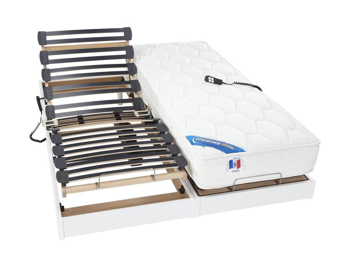 DREAMEA Lit électrique relaxation matelas ressorts ensachés mémoire forme APOLLO de DREAMEA  