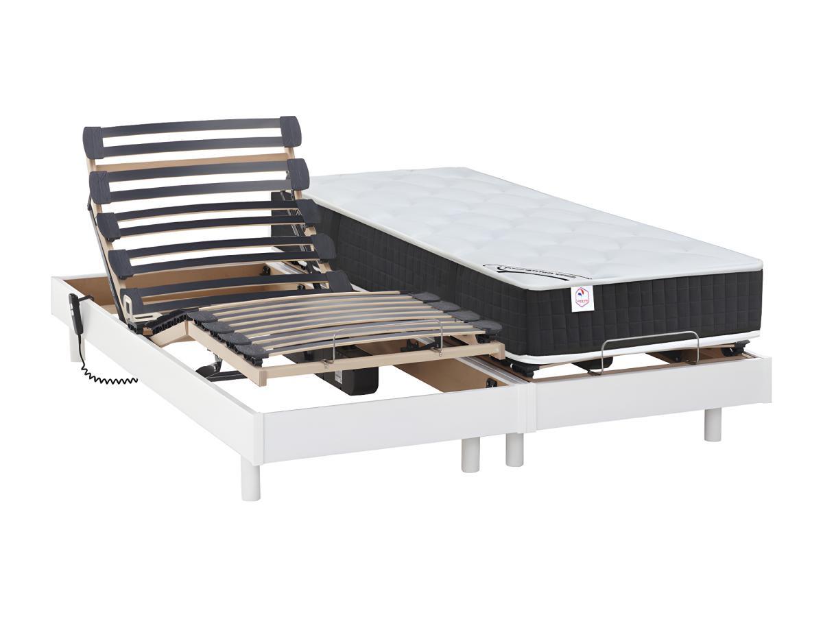 DREAMEA Lit électrique relaxation matelas ressorts ensachés mémoire forme APOLLO de DREAMEA  