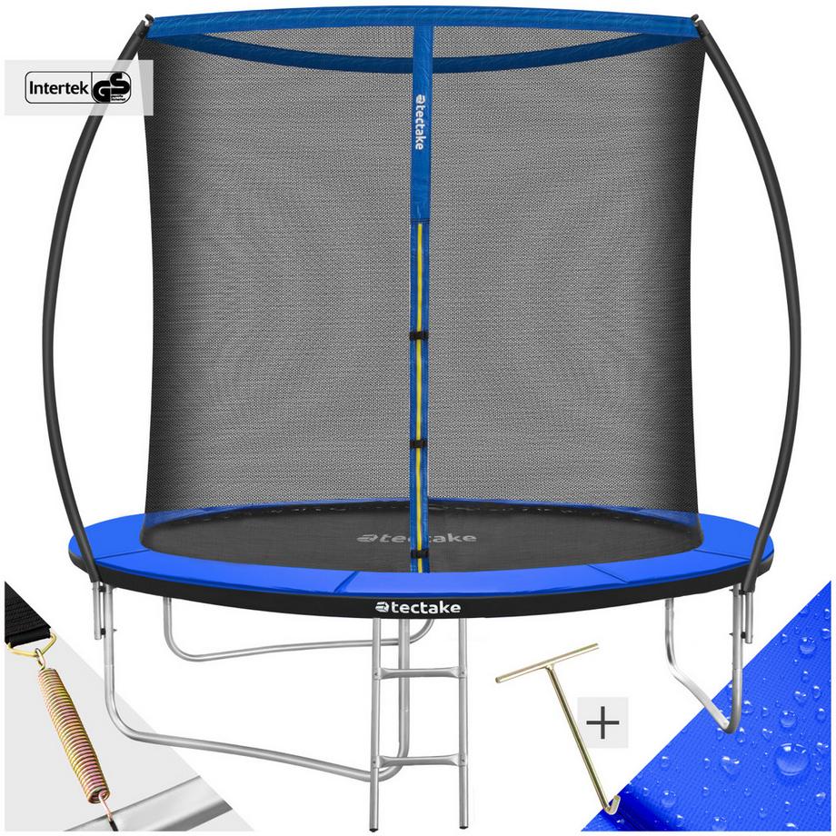 Tectake  Trampolin Jumpy Ø 244 cm, GS-zertifiziert mit Sicherheitsnetz 