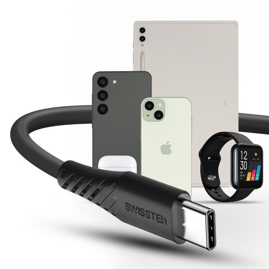 SWISSTEN  Câble USB vers USB C, Silicone Swissten 