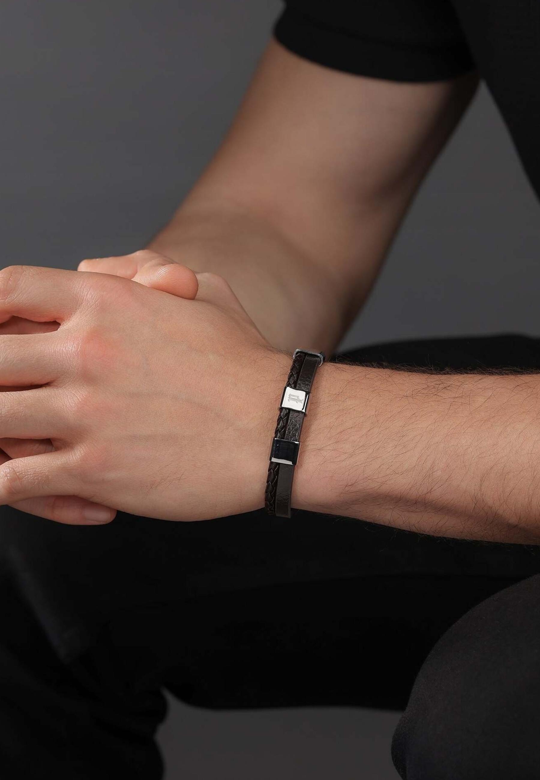 Police  - Ben Armband ausem Leder 