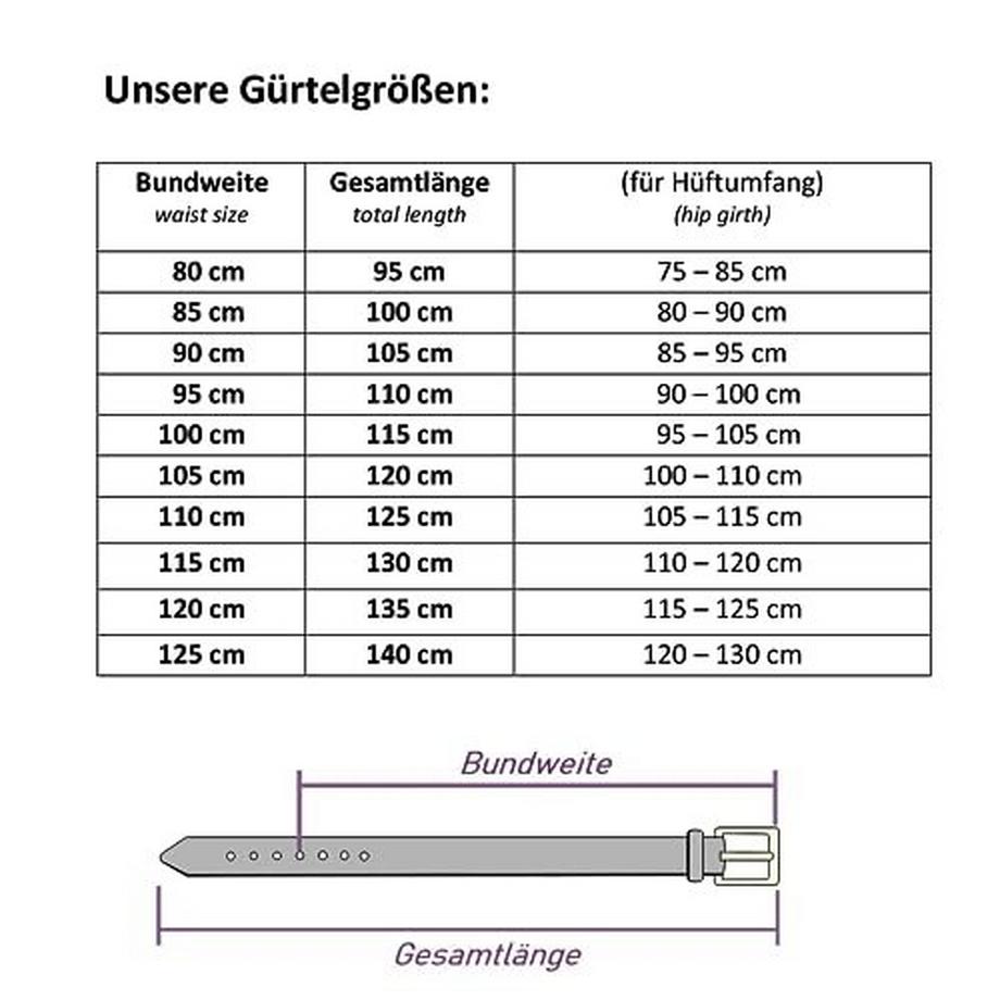 Only-bags.store Ledergürtel 3 cm Breit Dunkelgrau  