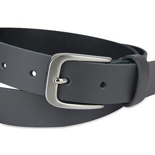 Only-bags.store  Ceinture en cuir, ceinture, 3 cm de large, gris foncé, 90-105 cm 