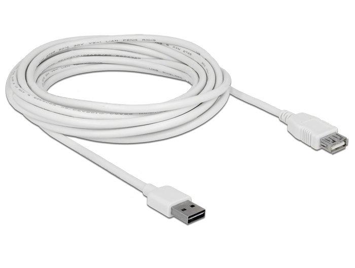 DeLock  85202 câble USB 5 m USB 2.0 USB A Blanc 