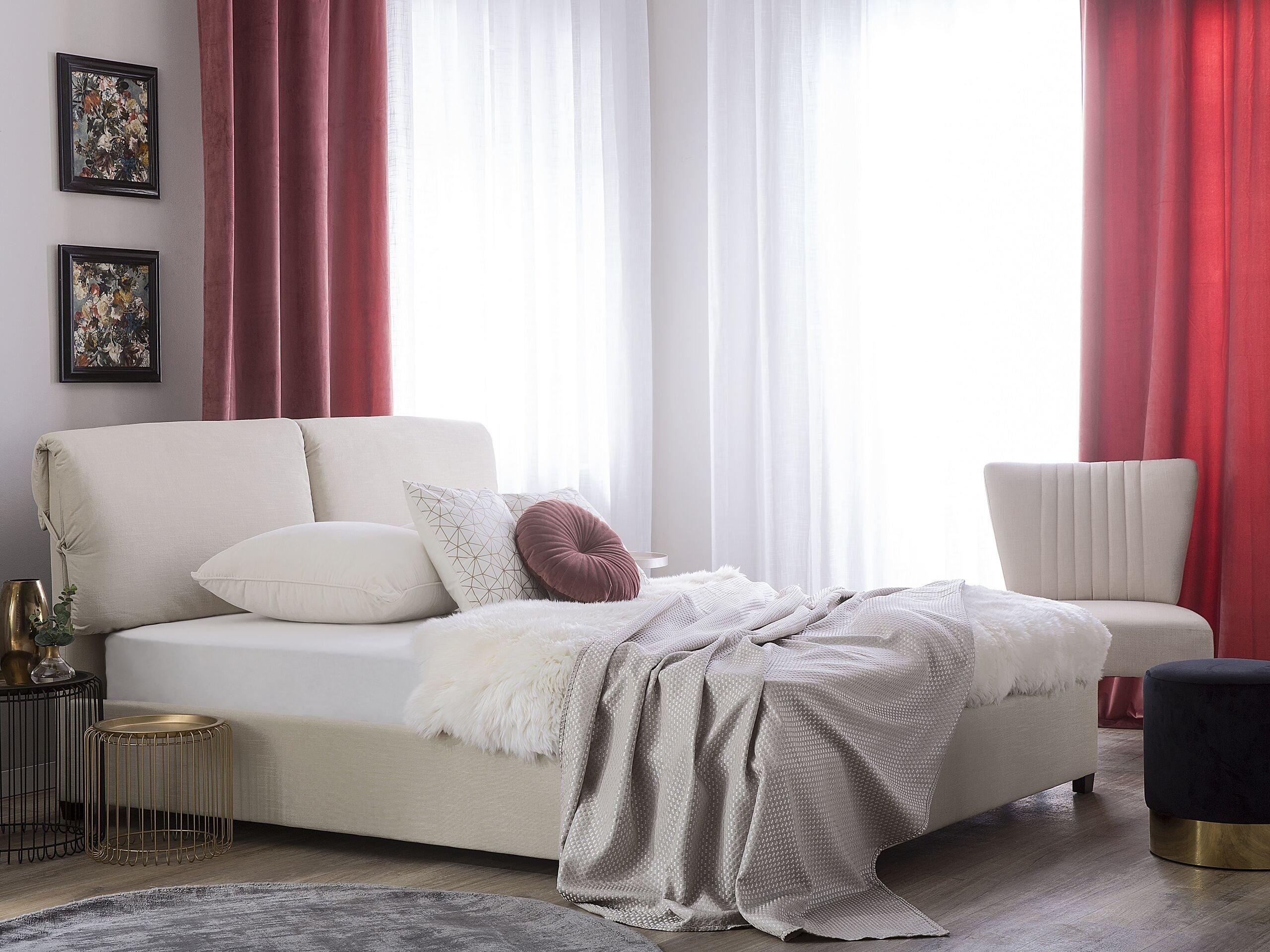 Beliani Bett mit Lattenrost aus Polyester Modern BELFORT  