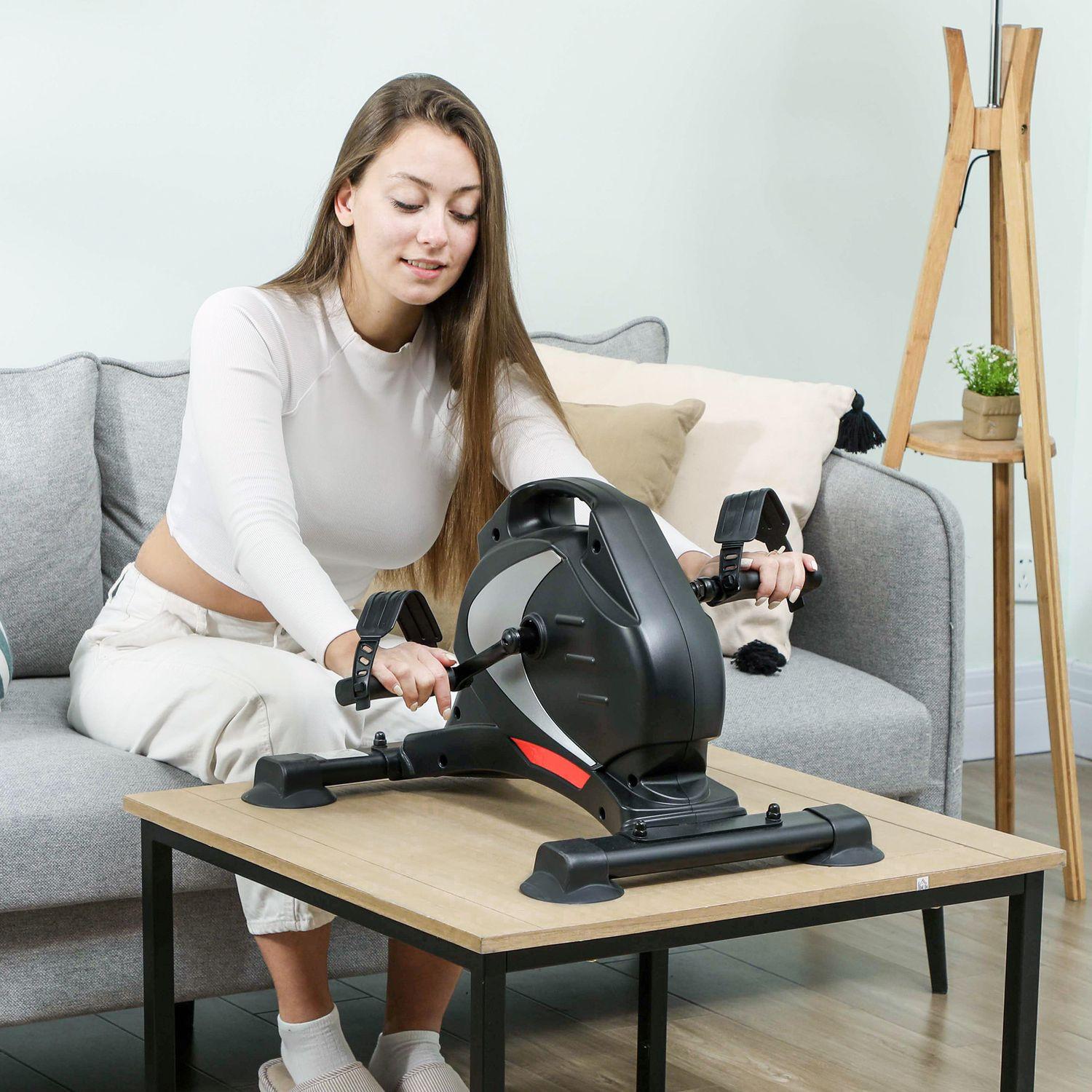 Northio  Entraîneur à pédales Mini vélo d'exercice silencieux avec 8 niveaux de résistance magnétique Écran LCD Entraîneur de jambes portable avec tapis antidérapant Entraîneur de pédales d'entraînement des bras et des jambes pour personnes âgées pour la maison no 