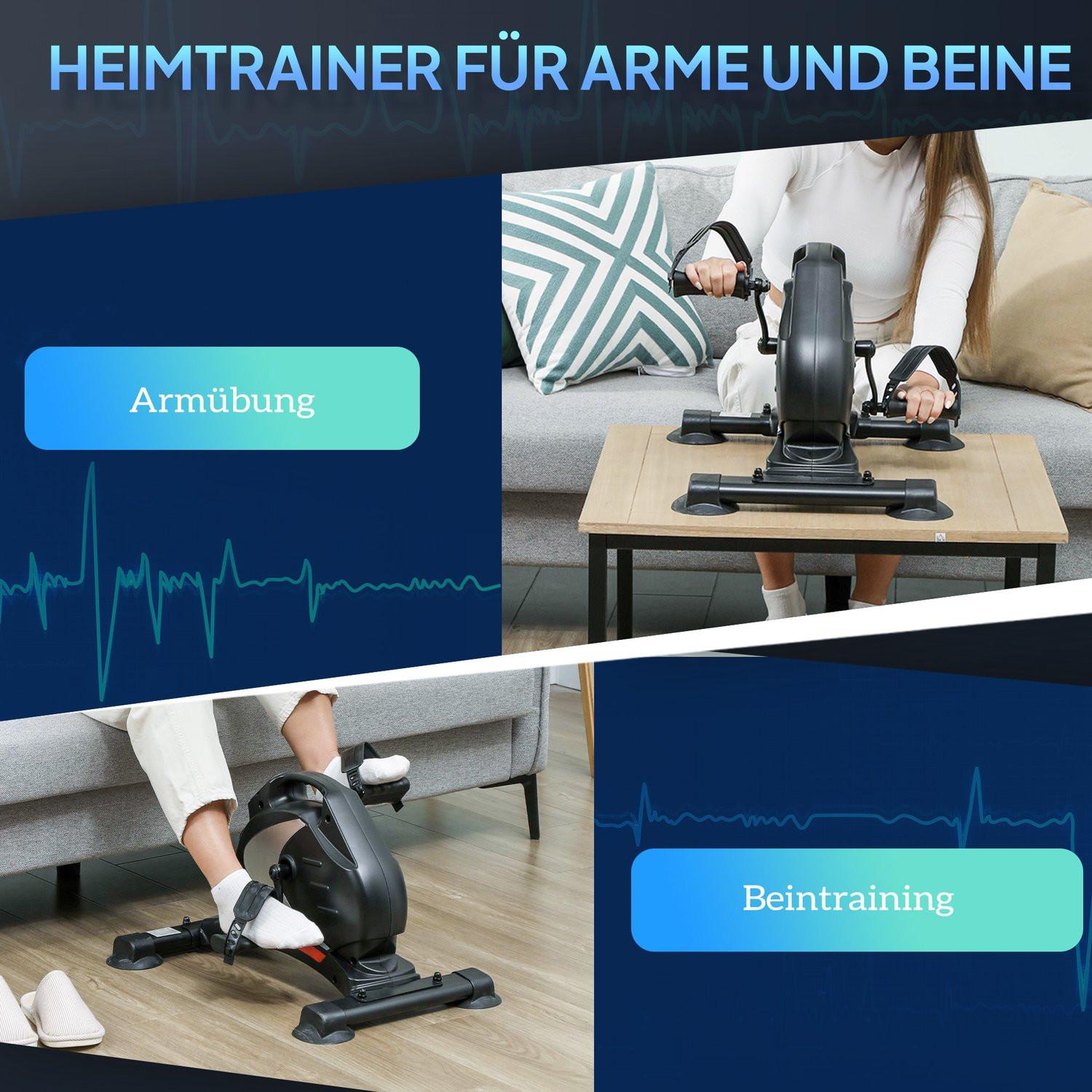 Northio  Entraîneur à pédales Mini vélo d'exercice silencieux avec 8 niveaux de résistance magnétique Écran LCD Entraîneur de jambes portable avec tapis antidérapant Entraîneur de pédales d'entraînement des bras et des jambes pour personnes âgées pour la maison no 