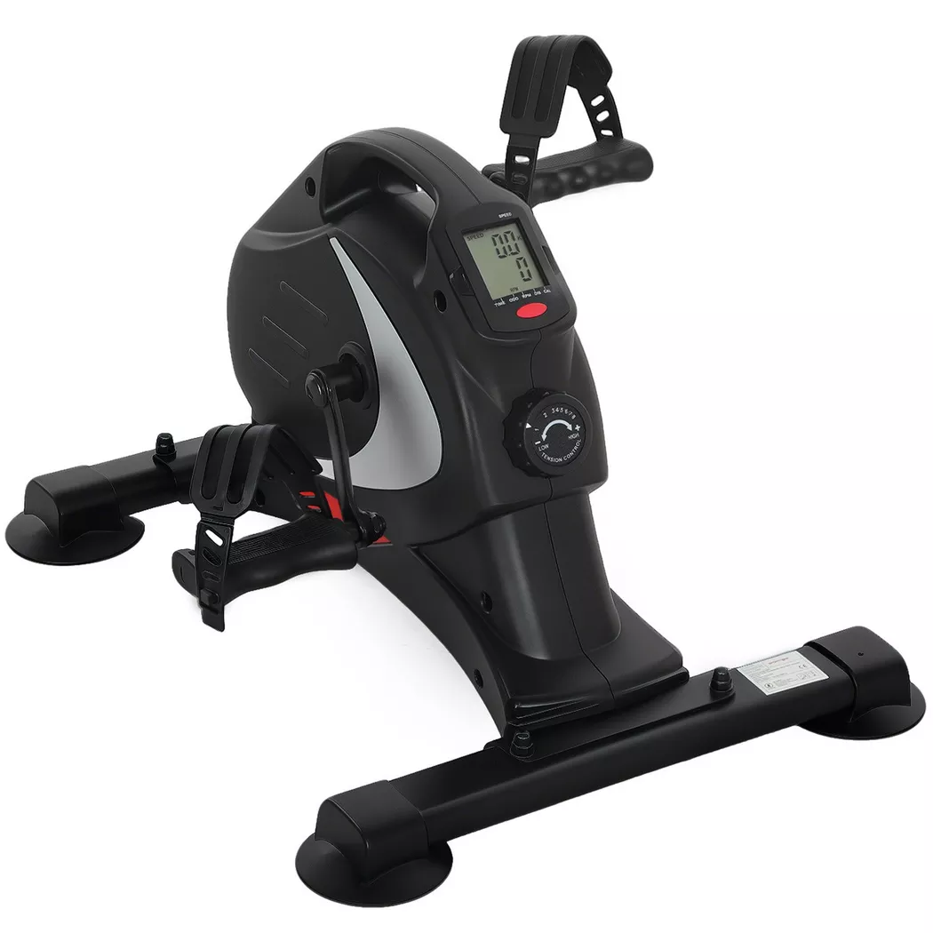 Northio - Pedaltrainer leiser Mini Heimtrainer mit 8 Stufen Magnetwiderstand LCD-Display tragbar Beintrainer Anti-rutschmatte Senioren Arm- & Beintraining Pedal-Trainer für Zuhause Heim Schwarz Aosom, 50 CM