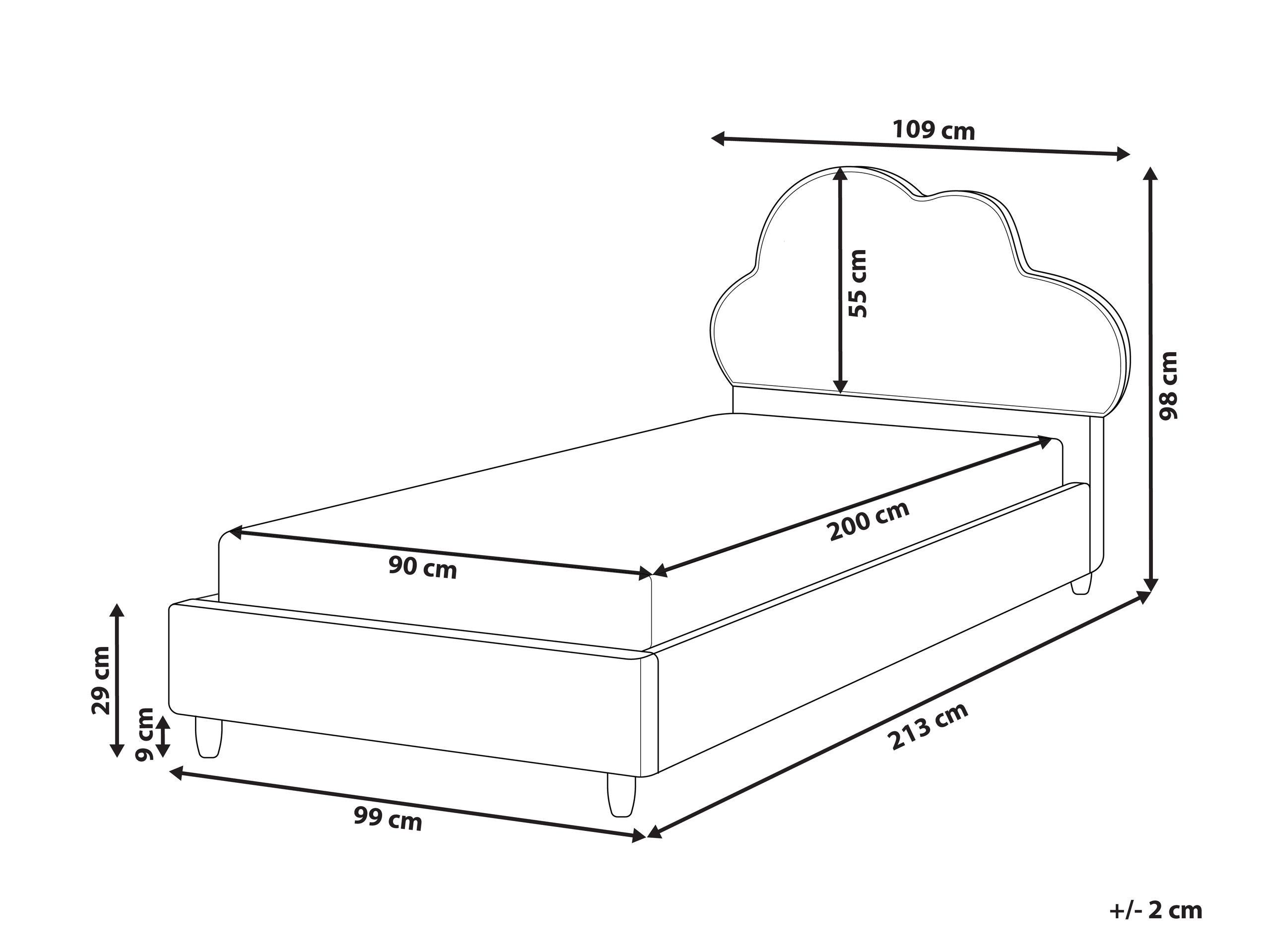 Beliani Kinderbett aus Bouclé Modern BELLEVUE  