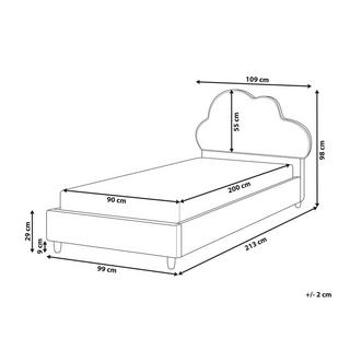 Beliani Kinderbett aus Bouclé Modern BELLEVUE  