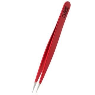 Rubis  Pinzette spitz, Inox rot 