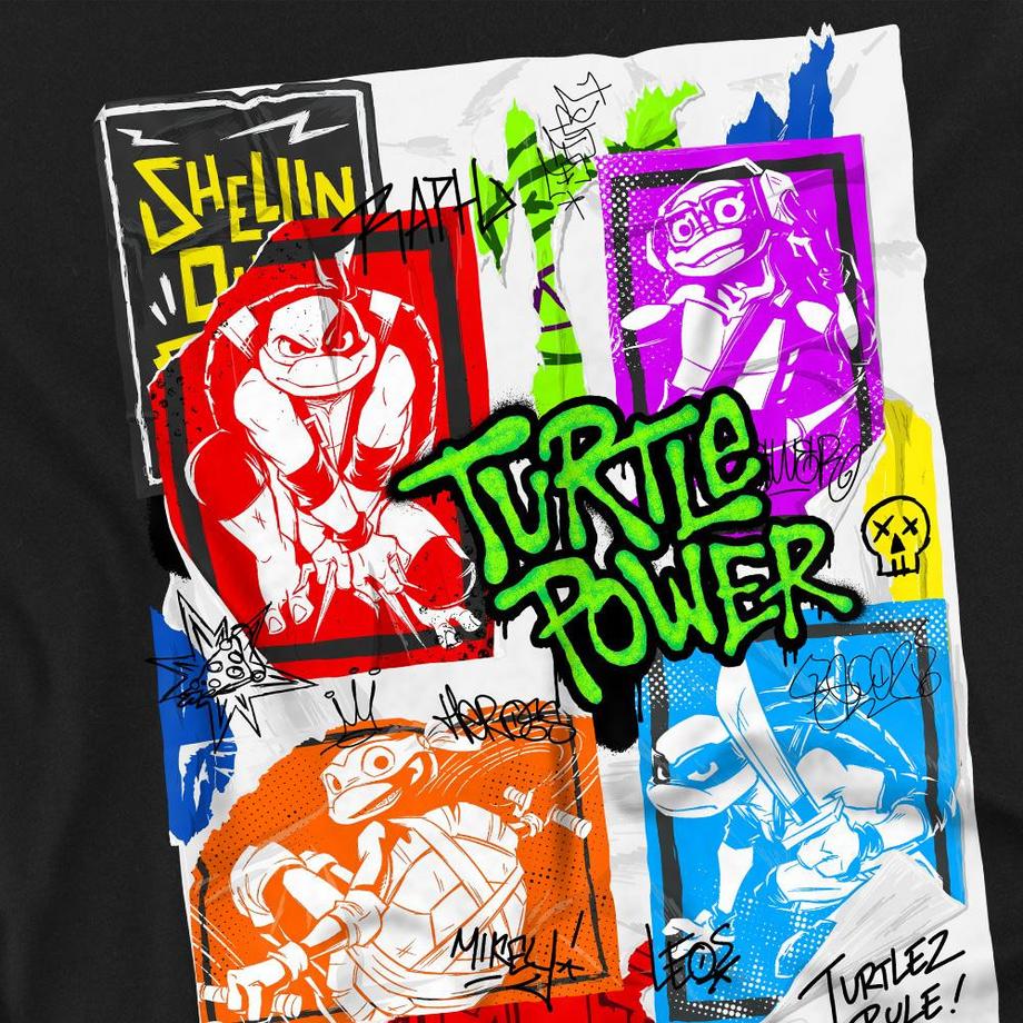 TEENAGE MUTANT NINJA TURTLE  Maglietta Poster Di Lino 