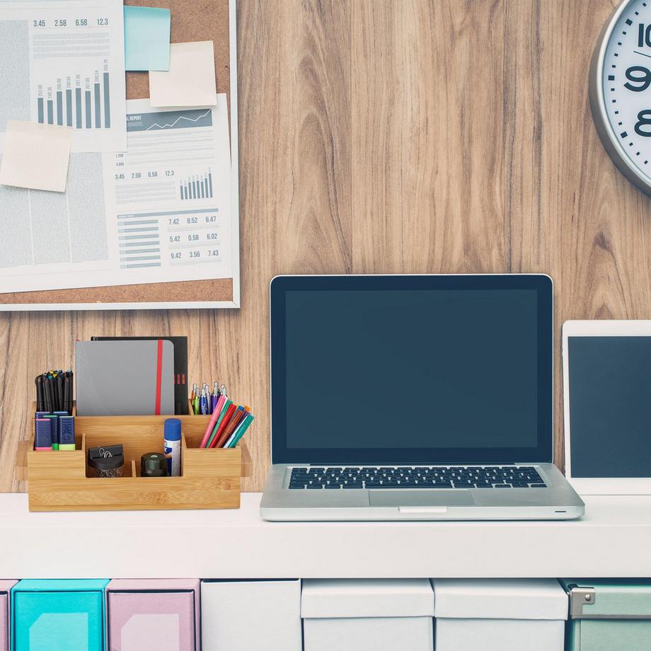 B2X Portaposate in bambù con porta tovaglioli  