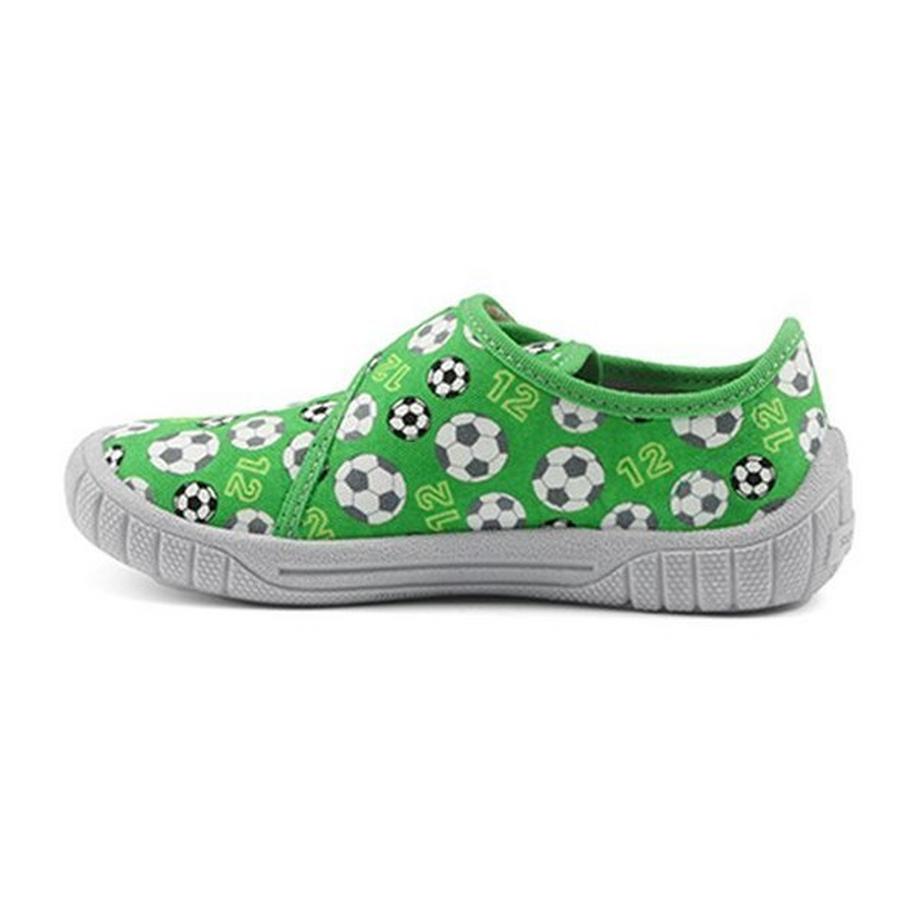 Superfit Bill-30 Fussball Print Klettverschluss Hausschuhe  