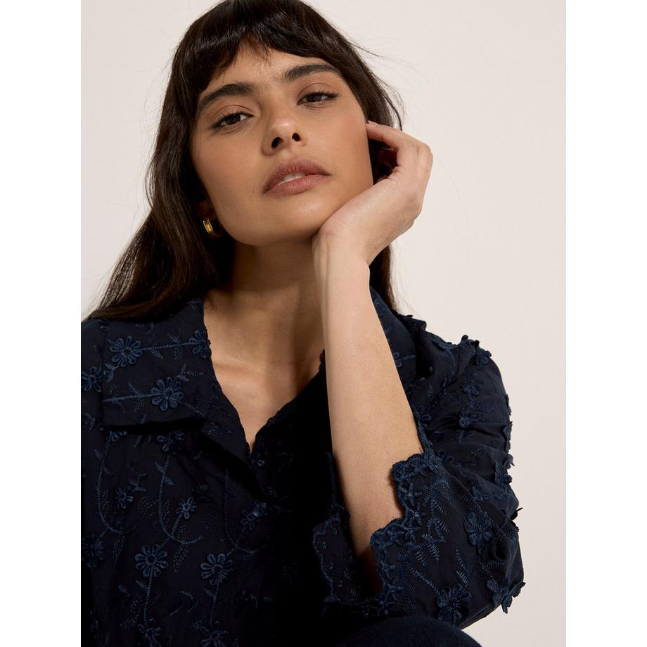 APRICOT Gekürztes Shirt mit Blumenapplikation  
