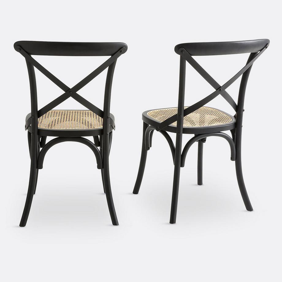 La Redoute Intérieurs Lot de 2 chaises bois et cannage Cedak  