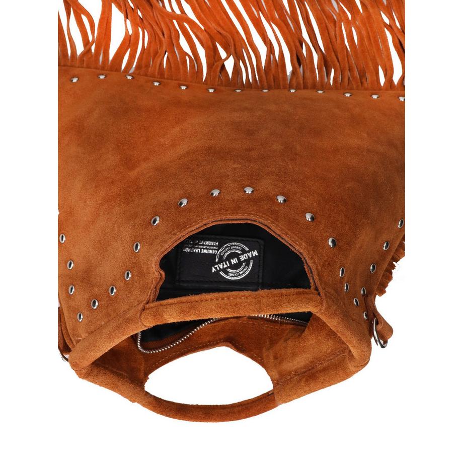 Gave Lux Borsa a mano Silvana Nova con frange e borchie  