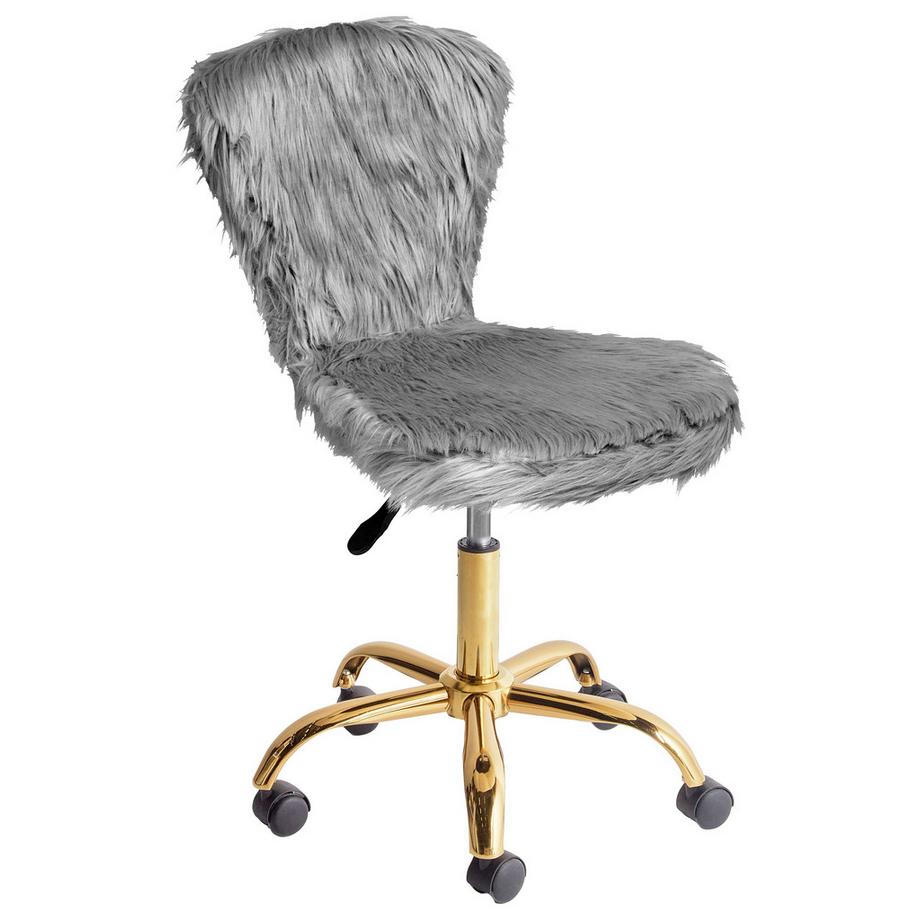 Chaise de bureau en Fourrure synthétique  MARGATE