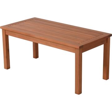 Table d'appoint de jardin Lansing eucalyptus marron 90x44