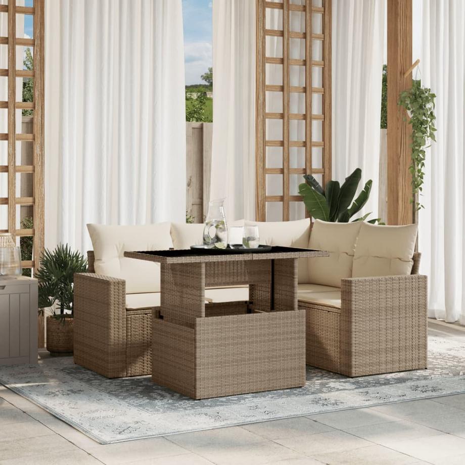 VidaXL Ensemble de canapés de jardin rotin synthétique  