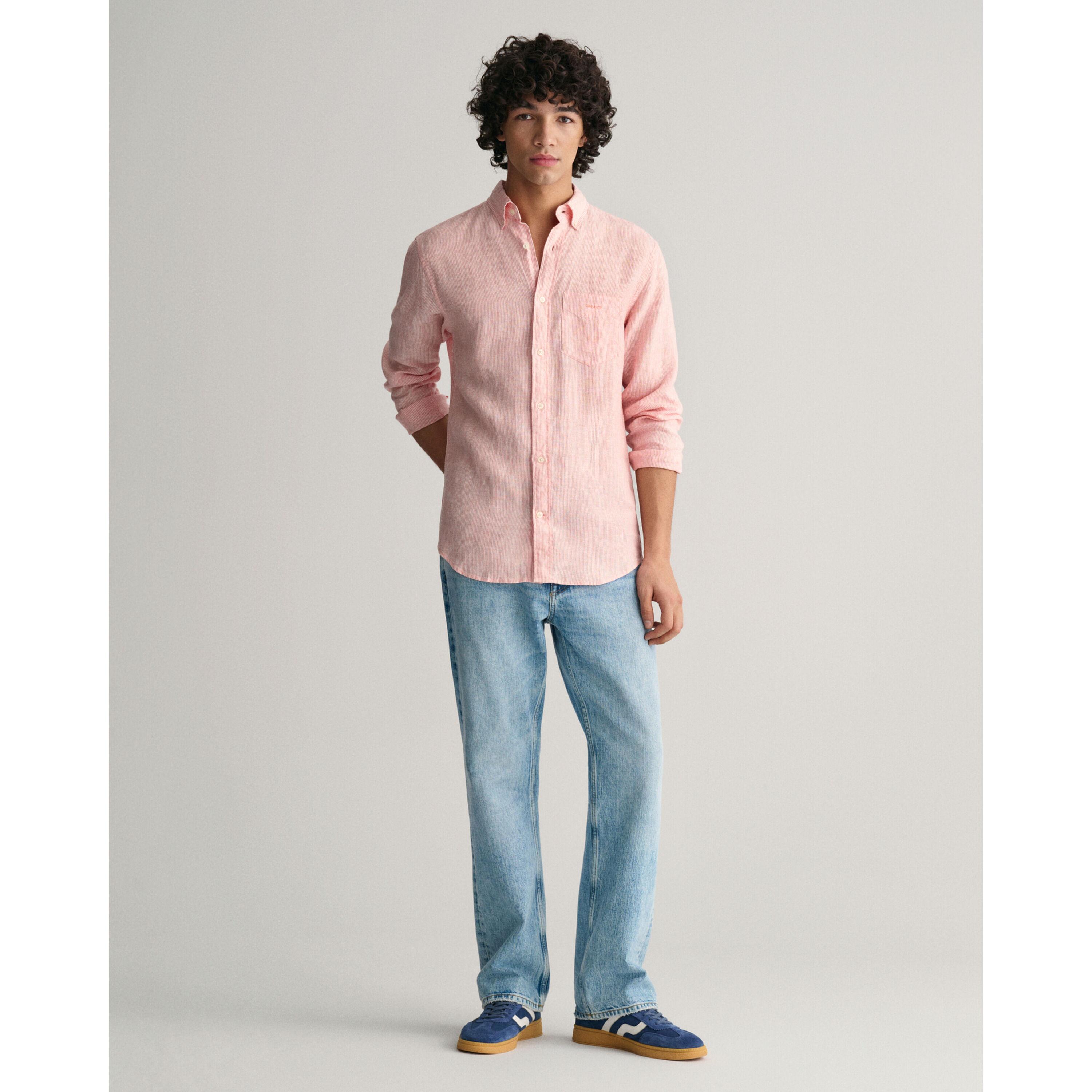 GANT  getreifte hemd reg linen 