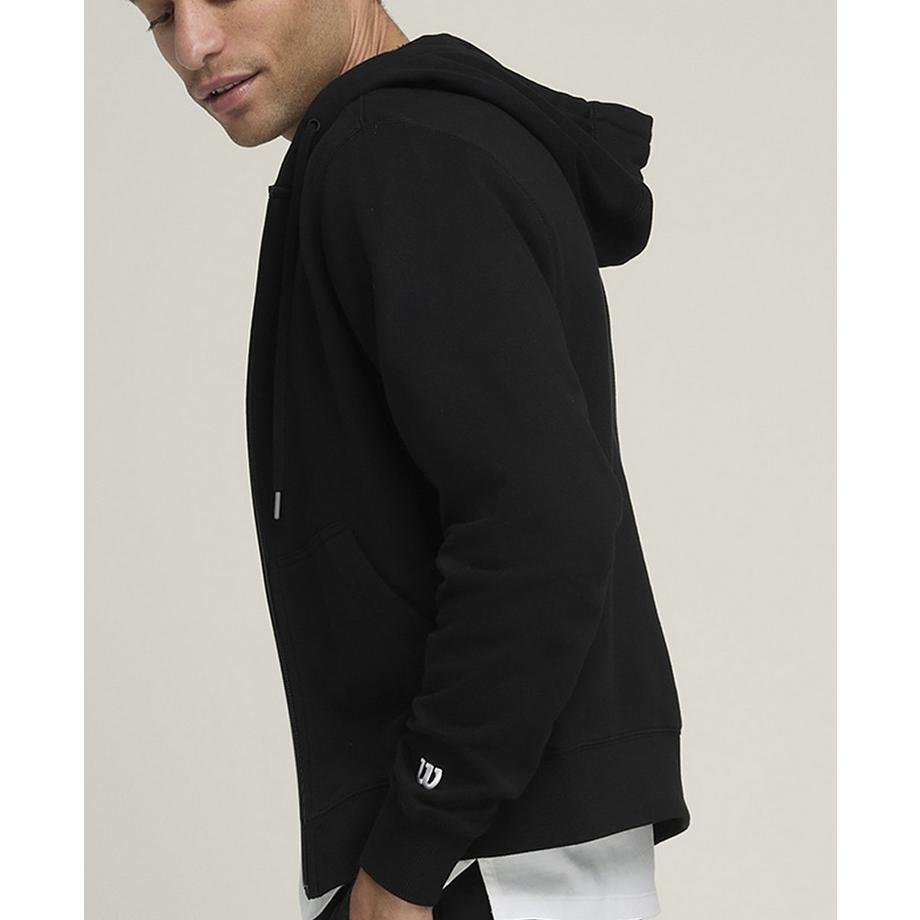 Wilson  Sweat à capuche zippé Team unisexe noir 