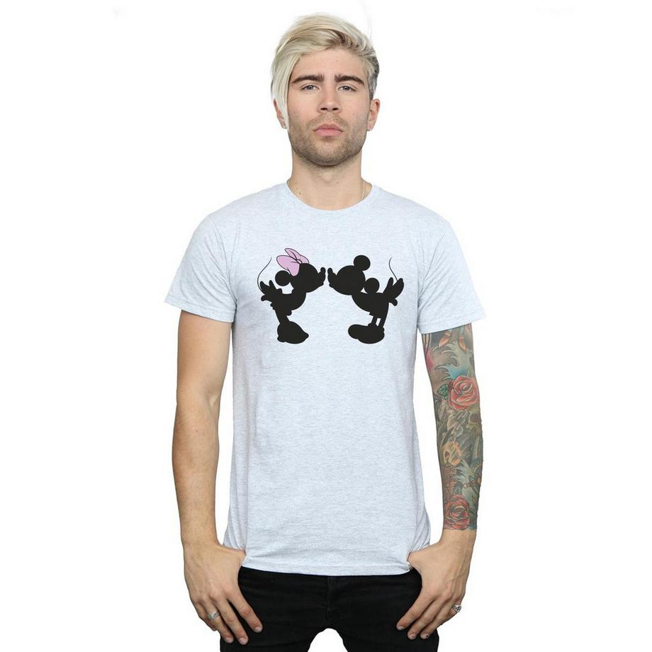 Disney Mickey e Minnie che si baciano T-Shirt stampata  