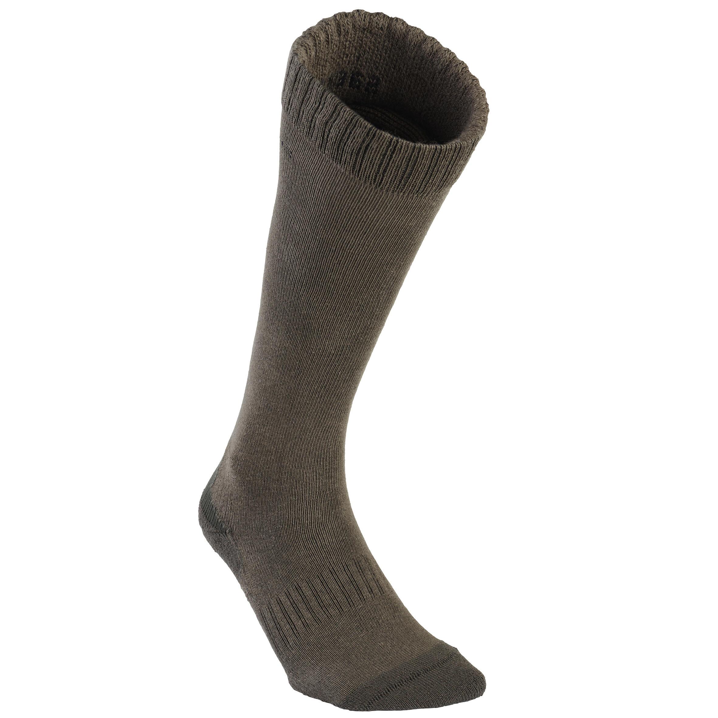 SOLOGNAC Chaussettes tige haute lot de 2 coton  