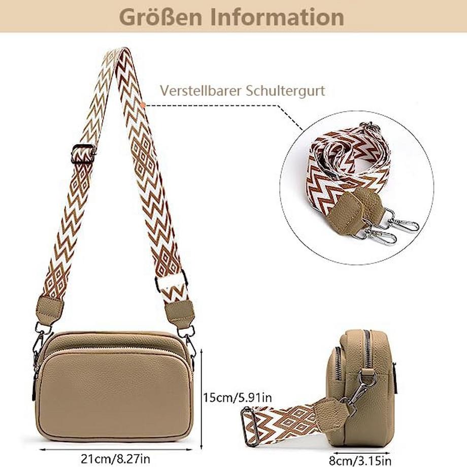 Only-bags.store Sac bandoulière en cuir pour téléphone avec sangle réglable  