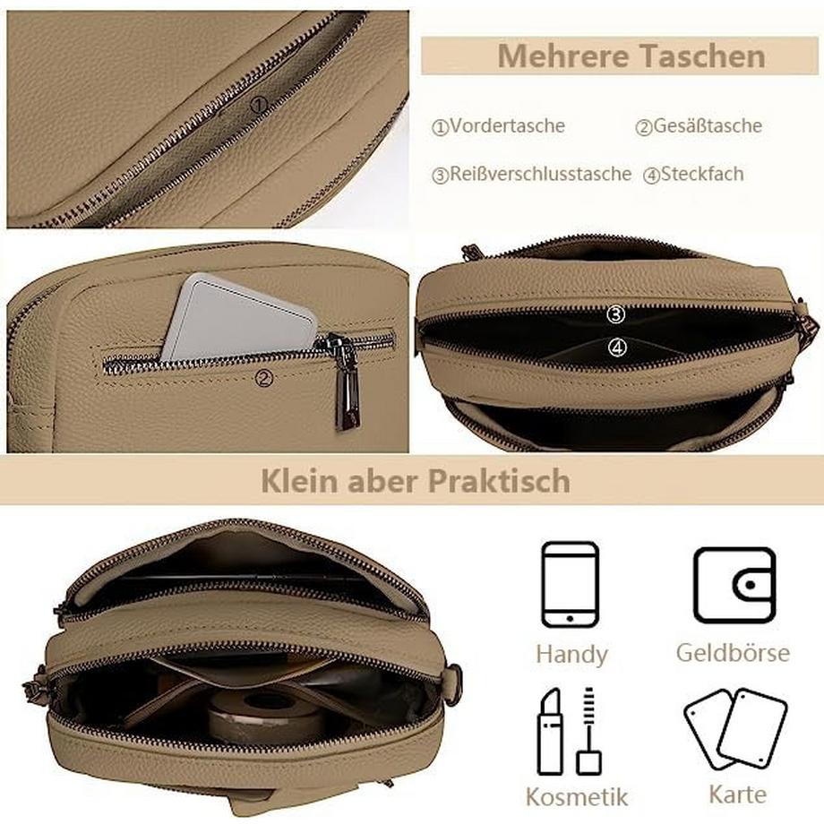 Only-bags.store Sac bandoulière en cuir pour téléphone avec sangle réglable  