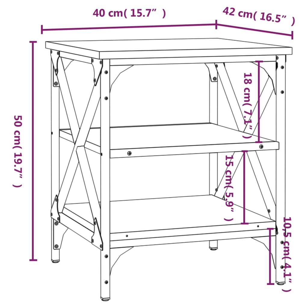 VidaXL Table d'appoint bois d'ingénierie  