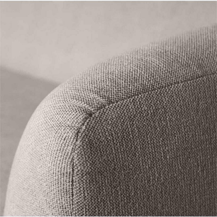 mutoni Canapé Sloping 3 places chenille blanc cassé 240  