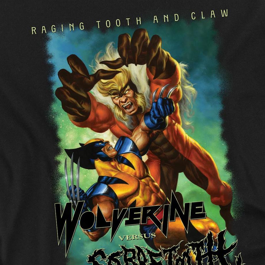 MARVEL  T-ShirtManches Longues Wolverine Versus Sabretooth 