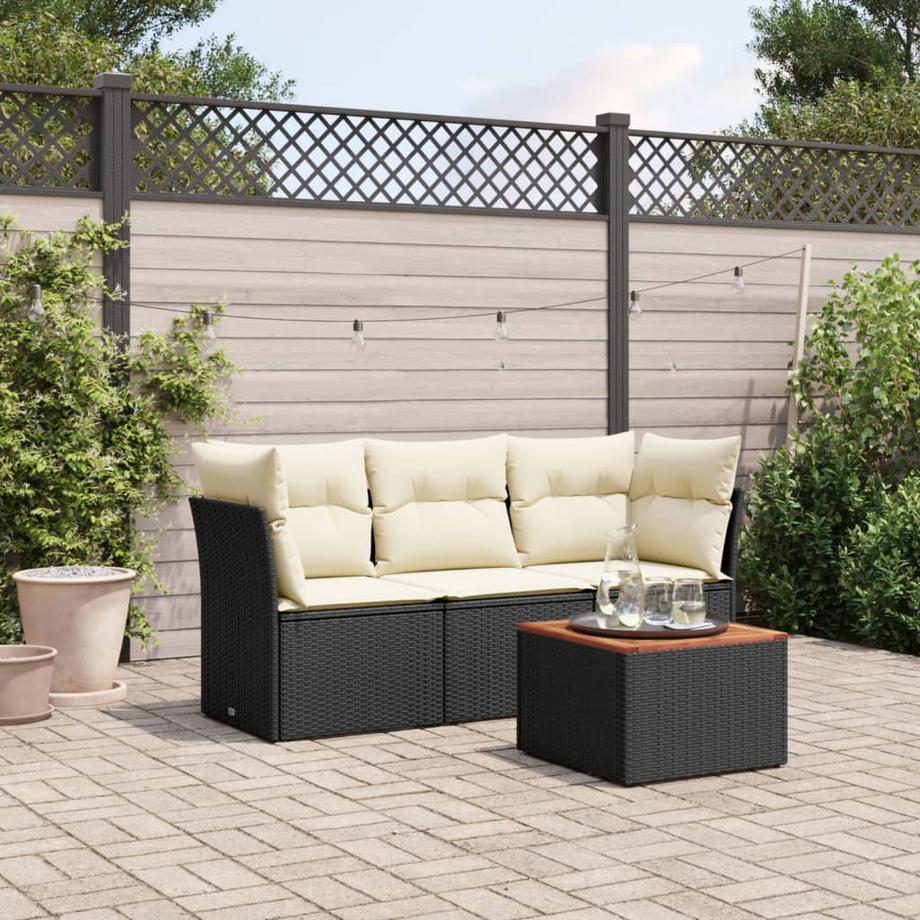 VidaXL set divano da giardino Polirattan  