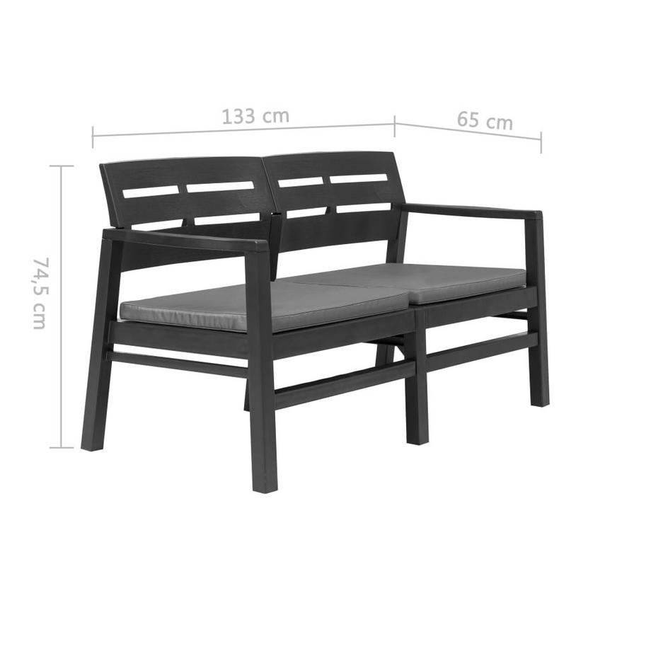 VidaXL Outdoor-lounge-set plastik  