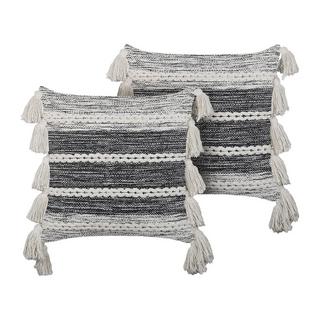 Beliani Set di 2 cuscini en Cotone Boho ROCHEA  
